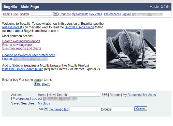 図1　Bugzillaの画面