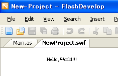 図3-13　FlashDevelop で動作確認