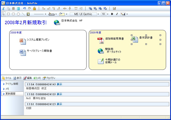 図6　InfoPileにて業務データを管理