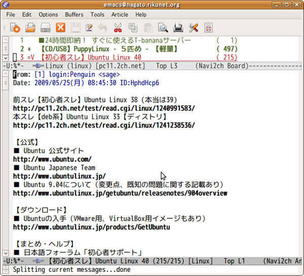 図5　2ちゃんねるのスレッドを表示した例