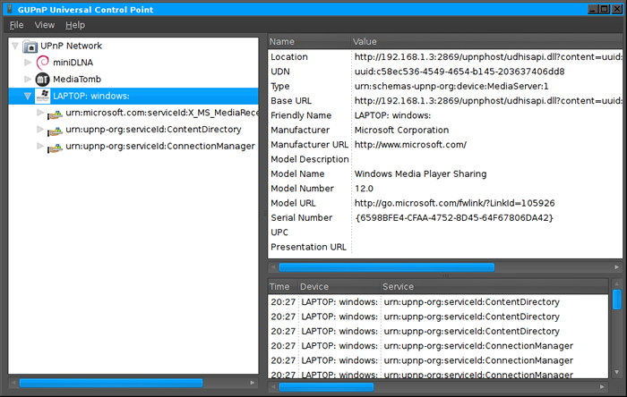 図4　「LAPTOP: windows」というのが今回ホームグループに参加させたWindowsマシン