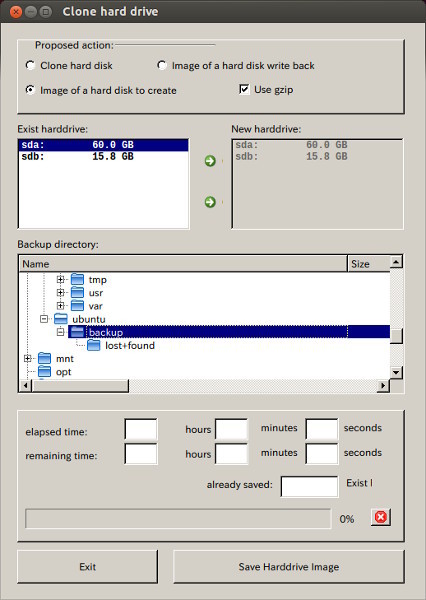 図3　［Proposed action］と［Backup Directory］を変更します