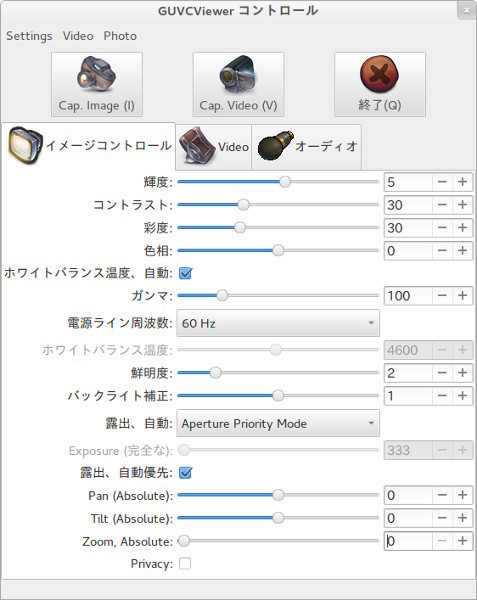 図3　イメージコントロールタブ