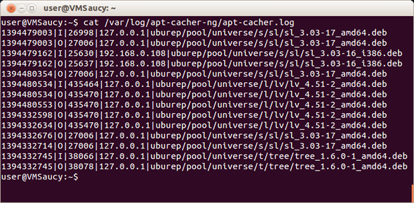 図1　ログファイルapt-cacher.logの確認