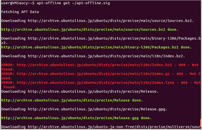 図5　apt-offlineによるパッケージ等の取得