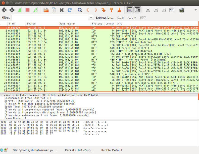 図1　Wiresharkなら数多くのプロトコルに対応した表示をしてくれる