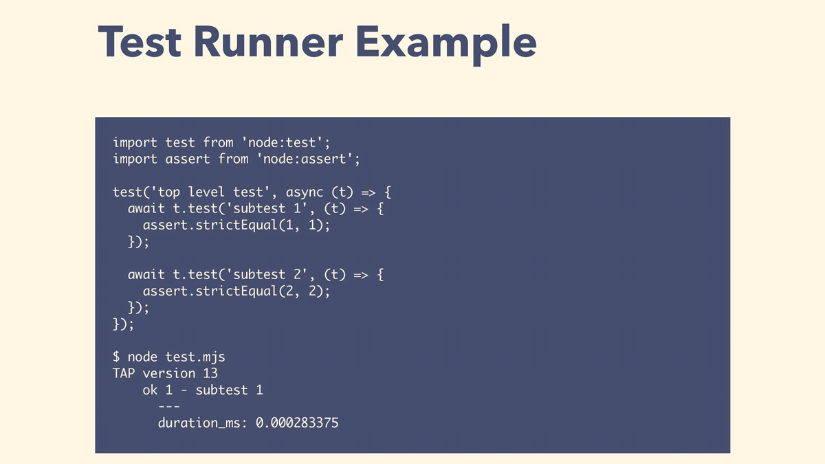 Test Runner Example