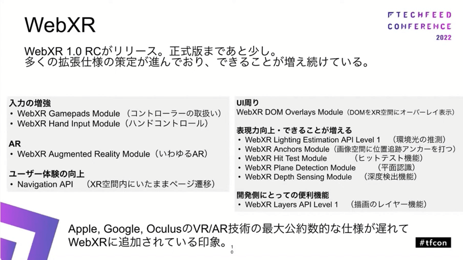 正式版までまもなくのWebXRはできることがどんどん増えている