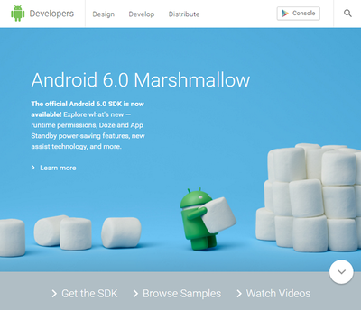 図2　Android DeveloperのWebサイト