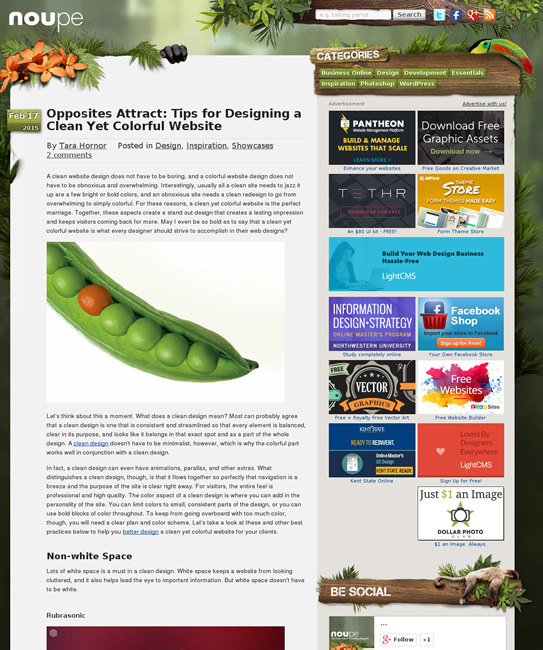 図2　クリーンながらカラフルなWebサイトをデザインするヒント