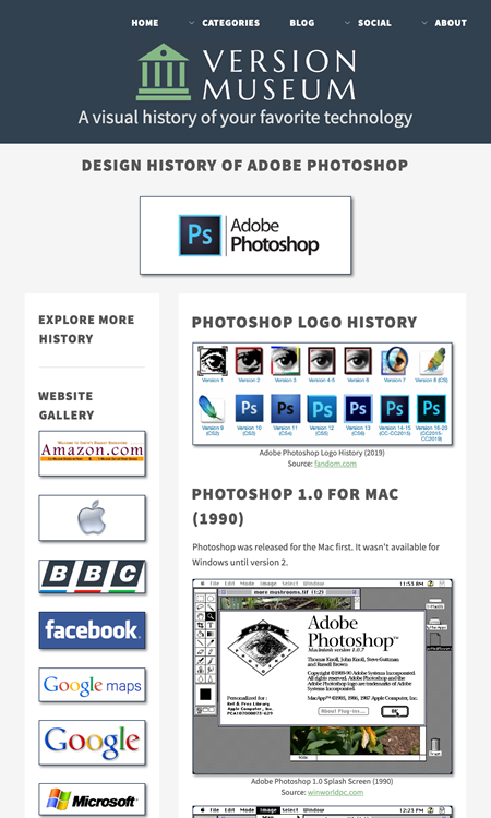 図5　Photoshopの29年の歴史を振り返る