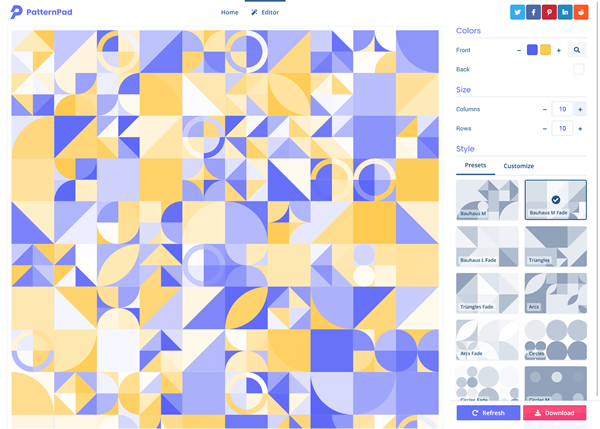 図6　図形の組み合わせでパターンを作るPatternPad