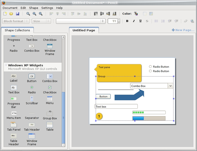 図　Pencil 1.0 on Firefox 3