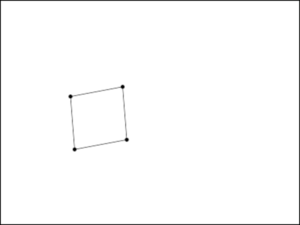 図1　四角形が落ちるとかたちはつぶれる