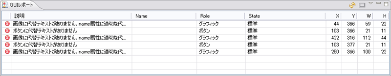 図　GUIレポート