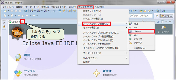 図3　Liferay IDEの初期画面