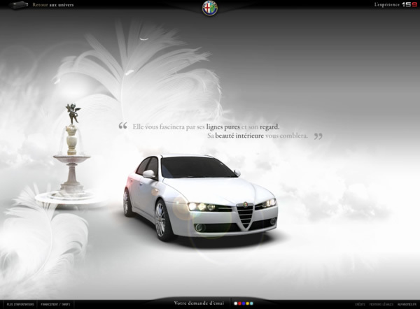 図32　Alfa Romeo 159のプロモーションサイト