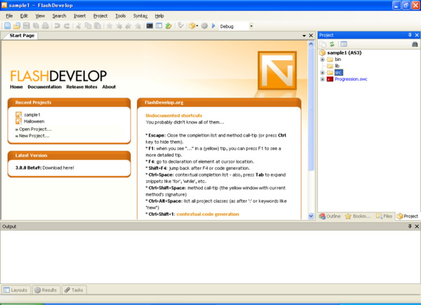 図8　FlashDevelop