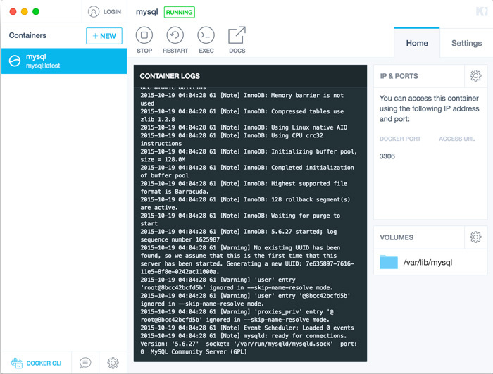 図13　MySQLの起動画面