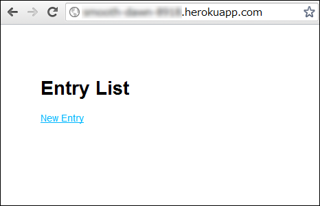 図3　Herokuで動作しているfirstappアプリ