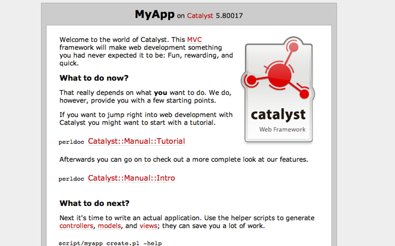 図5　Catalystをplackupで起動