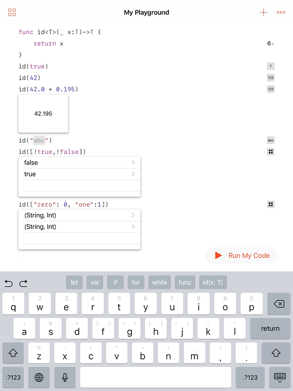 図7　Swift Playgrounds for iPad