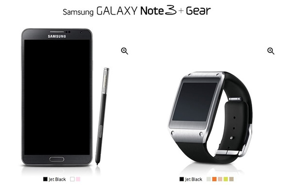 GALAXY GearとGALAXY Noteのツーショット