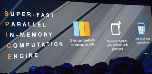 QuickSightのコアはインメモリのカラムナー型エンジン「SPICE」。クラウド上のBIということを感じさせない高速性がウリ