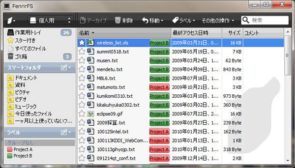 ラベル表示位置を右側にした例