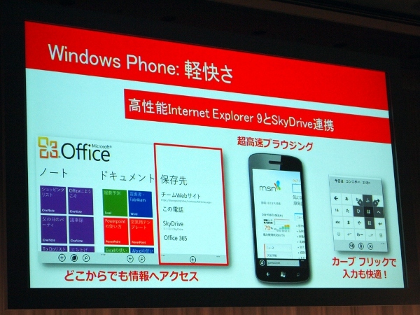 Microsoftならではの機能が多数盛り込まれている。