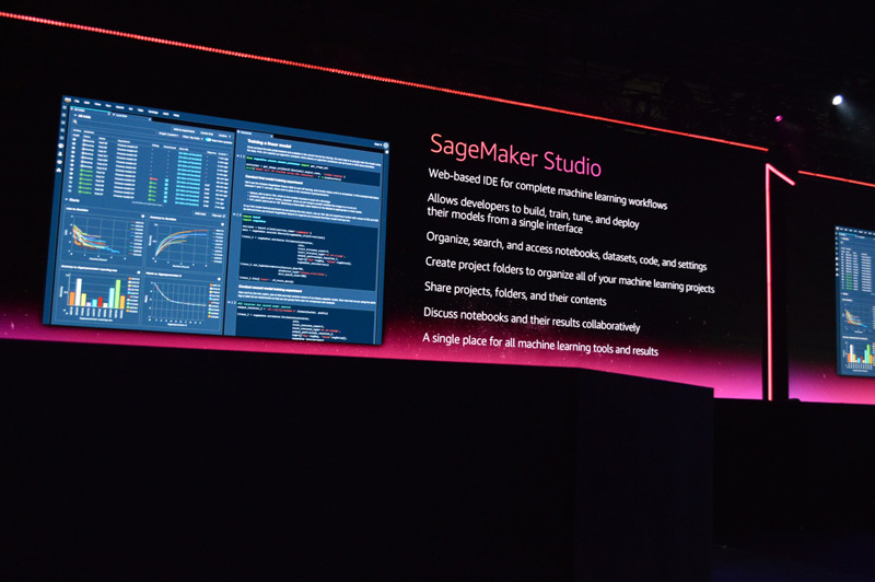 今年のreInventではSageMakerのアップデートが数多く発表されたが、もっともキーとなるサービスが統合開発環境のSageMaker Studio。SageMakerのあらゆる機能を一元的に管理する。このSageMaker Studioをはじめとする最新のSageMakerがDigital Atheleteの開発に提供される